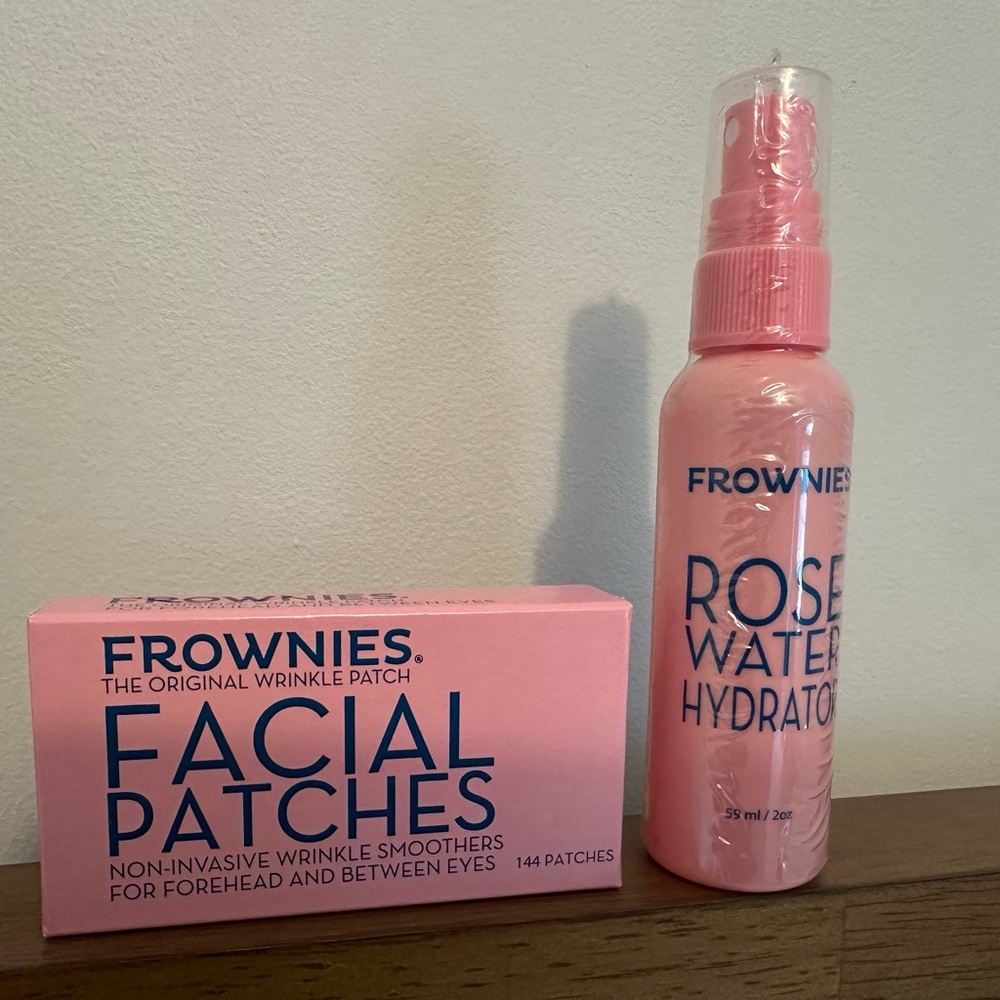 Frownies Rose Water Hydrator & Forehead Facial Patches Set